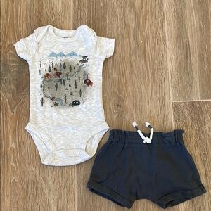 Carters 3M onesie and short set